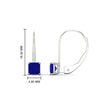 Load image into Gallery viewer, lever-back-princess-cut-1-ct.-sapphire-stud-earring-in-white-gold-FDEAR9225PRGSABL-1.00CT-NL-WG