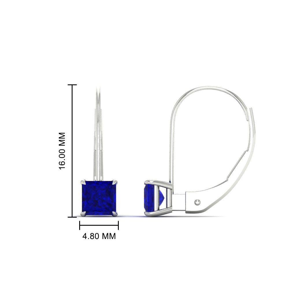 lever-back-princess-cut-1-ct.-sapphire-stud-earring-in-white-gold-FDEAR9225PRGSABL-1.00CT-NL-WG