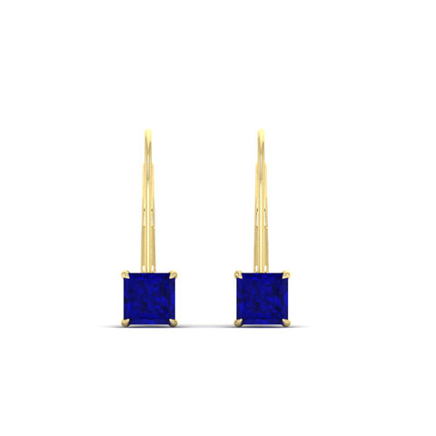 lever-back-princess-cut-1-ct.-sapphire-stud-earring-in-yellow-gold-FDEAR9225PRGSABL-1.00CT-NL-YG