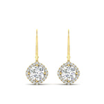 Load image into Gallery viewer, lever-back-square-halo-diamond-earrings-in-yellow-gold-FDEAR11243-NL-YG.jpg
