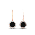 Load image into Gallery viewer, lever-back-square-halo-diamond-earrings-with-black-onyx-in-rose-gold-FDEAR11243GBLACK-NL-RG.jpg
