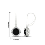 Load image into Gallery viewer, lever-back-square-halo-diamond-earrings-with-black-onyx-in-white-gold-FDEAR11243GBLACK-NL-WG.jpg
