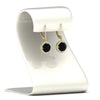 Load image into Gallery viewer, lever-back-square-halo-diamond-earrings-with-black-onyx-in-yellow-gold-FDEAR11243GBLACK-NL-YG.jpg