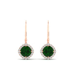 Load image into Gallery viewer, lever-back-square-halo-diamond-earrings-with-emerald-in-rose-gold-FDEAR11243GEMGR-NL-RG.jpg
