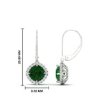 Load image into Gallery viewer, lever-back-square-halo-diamond-earrings-with-emerald-in-white-gold-FDEAR11243GEMGR-NL-WG.jpg
