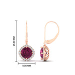Load image into Gallery viewer, lever-back-square-halo-diamond-earrings-with-pink-sapphire-in-rose-gold-FDEAR11243GSADRPI-NL-RG.jpg
