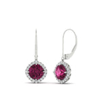 Load image into Gallery viewer, lever-back-square-halo-diamond-earrings-with-pink-sapphire-in-white-gold-FDEAR11243GSADRPI-NL-WG.jpg
