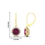 Load image into Gallery viewer, lever-back-square-halo-diamond-earrings-with-pink-sapphire-in-yellow-gold-FDEAR11243GSADRPI-NL-YG.jpg
