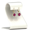 Load image into Gallery viewer, lever-back-square-halo-diamond-earrings-with-pink-sapphire-in-yellow-gold-FDEAR11243GSADRPI-NL-YG.jpg