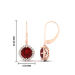 Load image into Gallery viewer, lever-back-square-halo-diamond-earrings-with-ruby-in-rose-gold-FDEAR11243GRUDR-NL-RG.jpg
