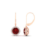 Load image into Gallery viewer, lever-back-square-halo-diamond-earrings-with-ruby-in-rose-gold-FDEAR11243GRUDR-NL-RG.jpg
