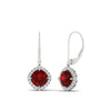 Load image into Gallery viewer, lever-back-square-halo-diamond-earrings-with-ruby-in-white-gold-FDEAR11243GRUDR-NL-WG.jpg