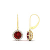 Load image into Gallery viewer, lever-back-square-halo-diamond-earrings-with-ruby-in-yellow-gold-FDEAR11243GRUDR-NL-YG.jpg