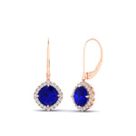 Load image into Gallery viewer, lever-back-square-halo-diamond-earrings-with-sapphire-in-rose-gold-FDEAR11243GSABL-NL-RG.jpg
