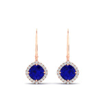 Load image into Gallery viewer, lever-back-square-halo-diamond-earrings-with-sapphire-in-rose-gold-FDEAR11243GSABL-NL-RG.jpg
