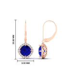 Load image into Gallery viewer, lever-back-square-halo-diamond-earrings-with-sapphire-in-rose-gold-FDEAR11243GSABL-NL-RG.jpg
