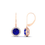 Load image into Gallery viewer, lever-back-square-halo-diamond-earrings-with-sapphire-in-rose-gold-FDEAR11243GSABL-NL-RG.jpg

