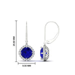 Load image into Gallery viewer, lever-back-square-halo-diamond-earrings-with-sapphire-in-white-gold-FDEAR11243GSABL-NL-WG.jpg

