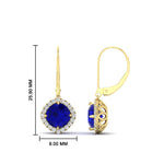 Load image into Gallery viewer, lever-back-square-halo-diamond-earrings-with-sapphire-in-yellow-gold-FDEAR11243GSABL-NL-YG.jpg
