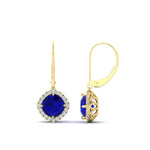 Load image into Gallery viewer, lever-back-square-halo-diamond-earrings-with-sapphire-in-yellow-gold-FDEAR11243GSABL-NL-YG.jpg
