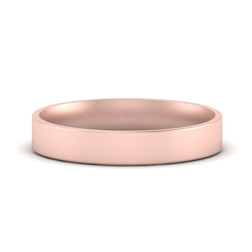 Light Weight Flat 4 mm Mens Wedding Band