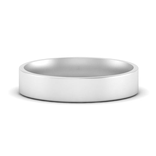 Light Weight Flat 4 mm Mens Wedding Band