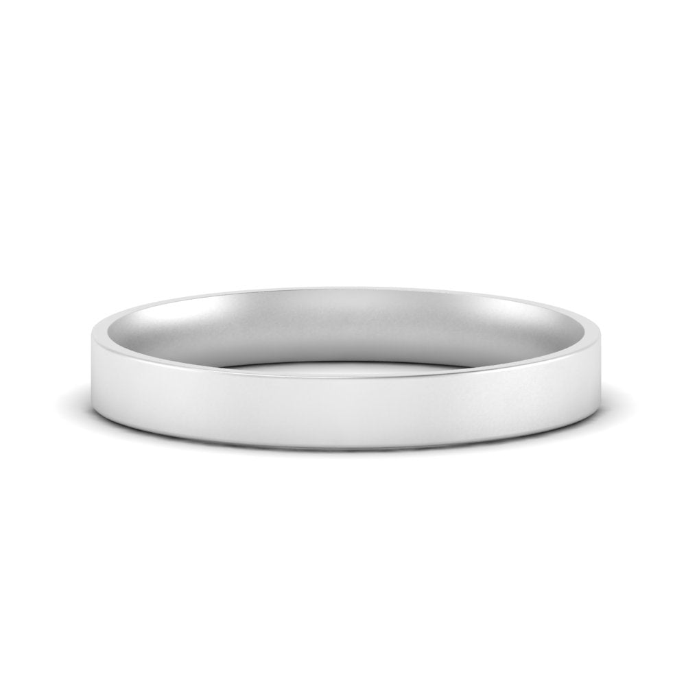 Light Weight Flat 4 mm Mens Wedding Band