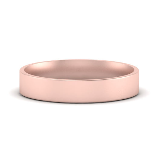 Light Weight Flat 4 mm Mens Wedding Band