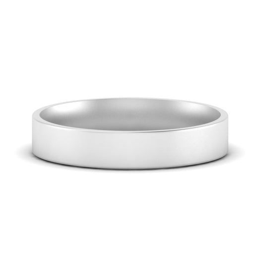 Light Weight Flat 4 mm Mens Wedding Band