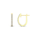 Load image into Gallery viewer, lightweight 0.25 ct diamond huggie hoops-in-yellow-gold-FDEAR11260ANGLE2-0.25-NL-YG