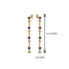 Load image into Gallery viewer, long-hanging-diamond-drop-earring-with-blue-sapphire-in-14K-yellow-gold-FDEAR652340GSABL-NL-YG