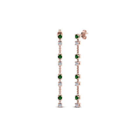 long-hanging-diamond-drop-earring-with-emerald-in-14K-rose-gold-FDEAR652340GEMGR-NL-RG
