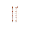 Load image into Gallery viewer, long-hanging-diamond-drop-earring-with-orange-sapphire-in-14K-rose-gold-FDEAR652340GSAOR-NL-RG