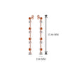 Load image into Gallery viewer, long-hanging-diamond-drop-earring-with-orange-sapphire-in-14K-rose-gold-FDEAR652340GSAOR-NL-RG