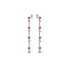 Load image into Gallery viewer, long-hanging-diamond-drop-earring-with-orange-sapphire-in-14K-white-gold-FDEAR652340GSAOR-NL-WG