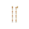 Load image into Gallery viewer, long-hanging-diamond-drop-earring-with-orange-sapphire-in-14K-yellow-gold-FDEAR652340GSAOR-NL-YG