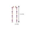 Load image into Gallery viewer, long-hanging-diamond-drop-earring-with-violac-topaz-in-14K-rose-gold-FDEAR652340GVITO-NL-RG