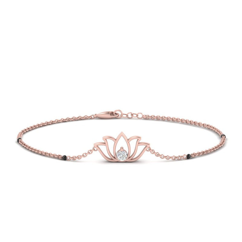 cute-lotus-chain-bracelet