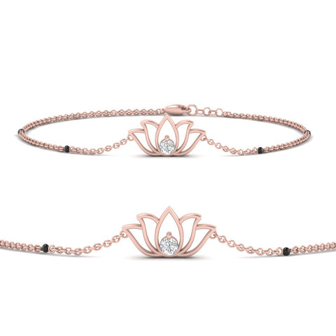 cute-lotus-chain-bracelet