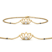 Cute Lotus Chain Bracelet