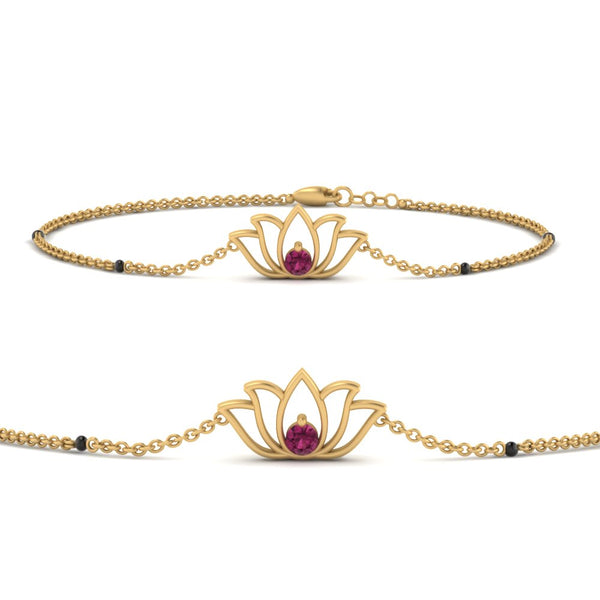 Cute Lotus Chain Bracelet