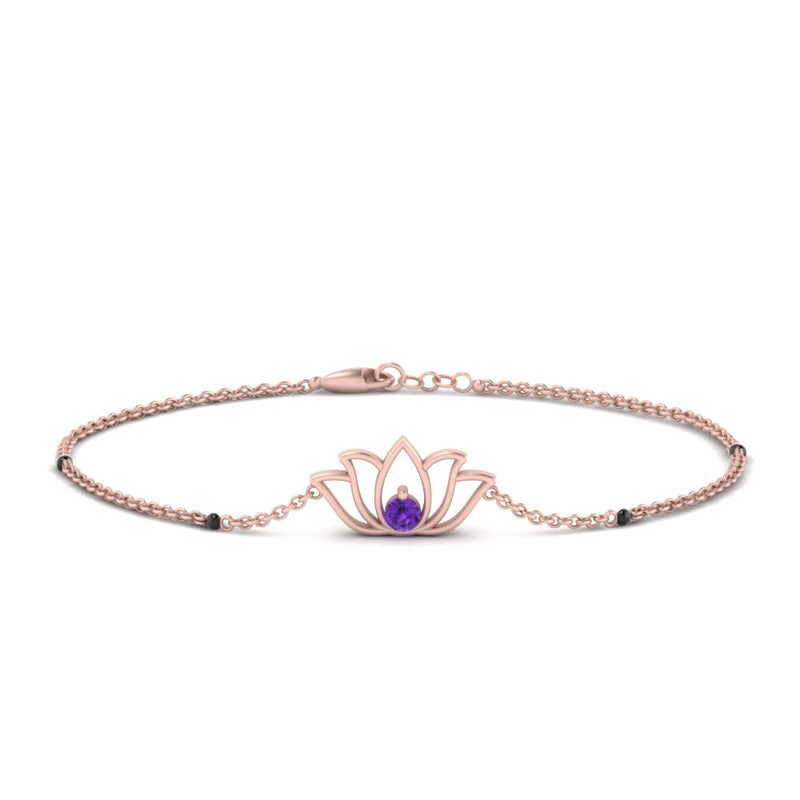 Cute Lotus Chain Bracelet