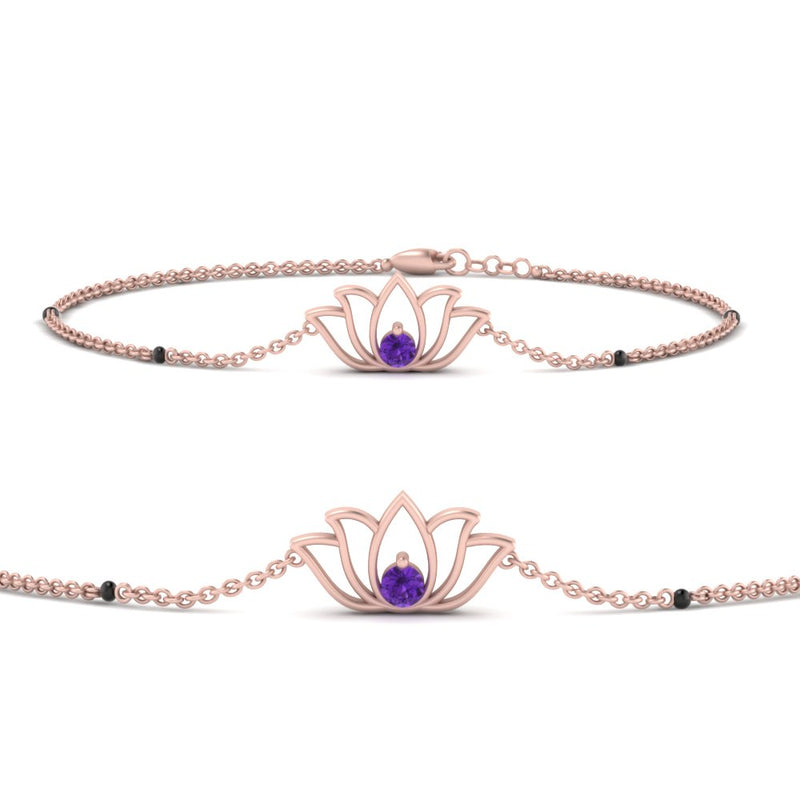 Cute Lotus Chain Bracelet