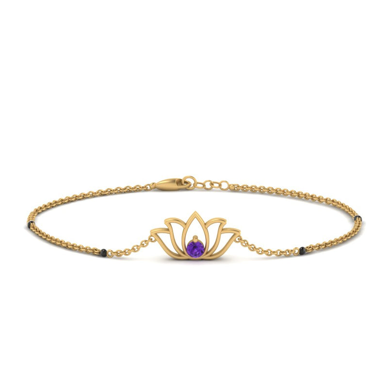Cute Lotus Chain Bracelet