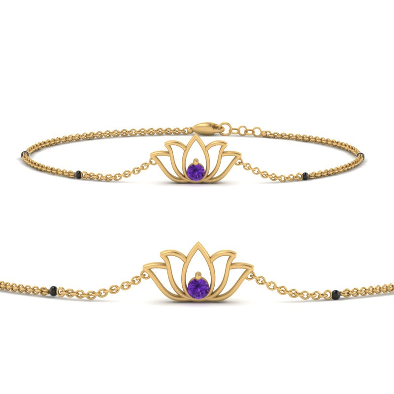 Cute Lotus Chain Bracelet