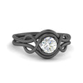 Thumbnail 15 - love-knot-solitaire-diamond-ring-in-black-gold-FDENR9535ROR-NL-BG