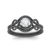 Load image into Gallery viewer, love-knot-solitaire-diamond-ring-in-black-gold-FDENR9535RORANGLE5-NL-BG