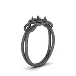 Load image into Gallery viewer, love-knot-solitaire-semi-mount-diamond-ring-in-black-gold-FDENR9535SMRANGLE2-NL-BG
