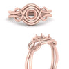 Load image into Gallery viewer, love-knot-solitaire-semi-mount-diamond-ring-in-rose-gold-FDENR9535SMRANGLE3-NL-RG