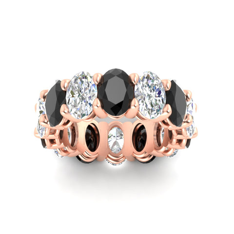 luxury-10-ct-oval-diamond-eternity-wedding-ring-with-black-diamond-in-rose-gold-fdewb8324ovgblackangle5-7.00x5.00mm-nl-rg